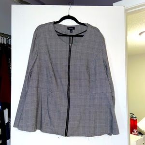 Torrid Houndstooth Peplum Blazer